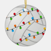 Volleyball mit Holiday Lights Keramik Ornament (Vorne)