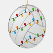 Volleyball mit Holiday Lights Keramik Ornament (Links)