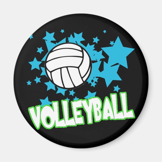 Volleyball mit Sternen Magnet (Vorne)