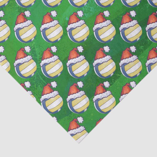 Volleyball mit Weihnachtshut Seidenpapier (Ausschnitt)