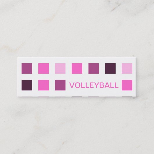 VOLLEYBALL (Mod-Quadrate) Mini Visitenkarte (Vorderseite)