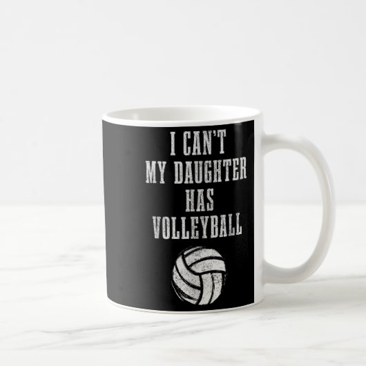 Volleyball Mom Dad I Can't Daughter Hast Volleybal Kaffeetasse (Rechts)