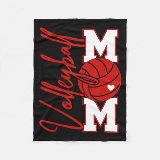 Volleyball Mom Game Day Mama Srts Volleyball Famil Fleecedecke (Vorderseite)