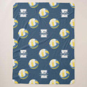 Volleyball-Monogramm-Name-Decke – Buchstabe E Sherpadecke