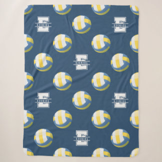 Volleyball-Monogramm-Name-Decke – Buchstabe E Sherpadecke