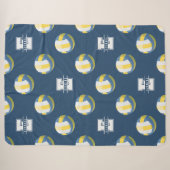 Volleyball-Monogramm-Name-Decke – Buchstabe E Sherpadecke (Vorderseite (Horizontal))
