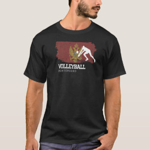 Volleyball Montenegro Flag Team Indoor Beach Playa T-Shirt