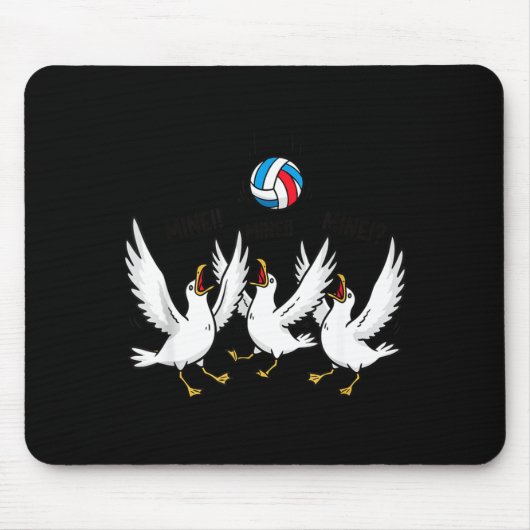 Volleyball Möwen Lustige Strand Srts Mousepad (Vorne)