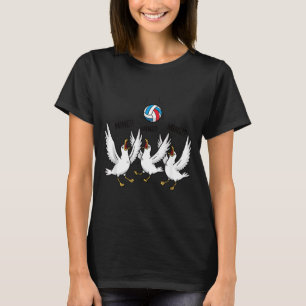 Volleyball Möwen Lustiger Strand Sport T-Shirt
