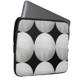 Volleyball-Muster auf Schwarzem oder irgendeiner Laptopschutzhülle (Vorne Rechts)