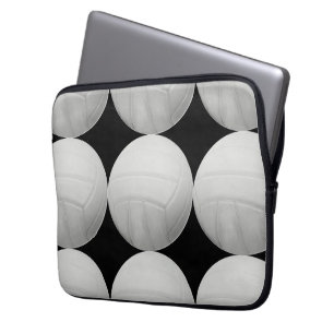Volleyball-Muster auf Schwarzem oder irgendeiner Laptopschutzhülle