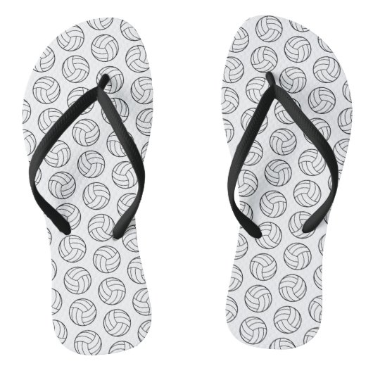 Volleyball-Muster drucken CUSTOM HINTERGRUND FARBE Badesandalen (Fußbett)