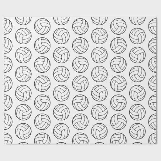 Volleyball-Muster drucken CUSTOM HINTERGRUND FARBE Geschenkpapier (Flach)