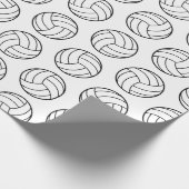 Volleyball-Muster drucken CUSTOM HINTERGRUND FARBE Geschenkpapier (Ecke)
