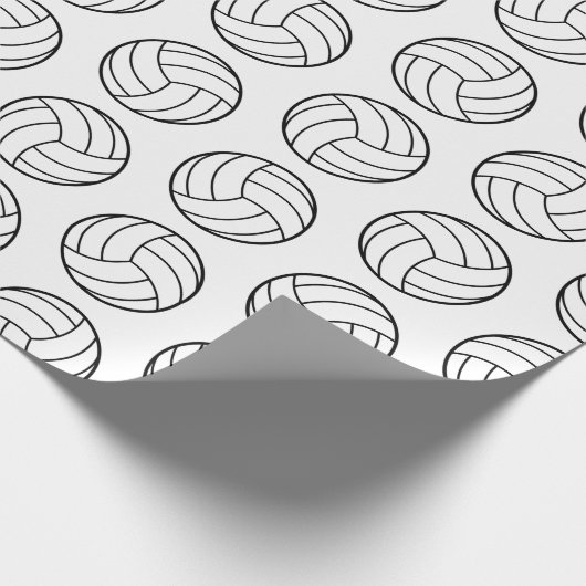 Volleyball-Muster drucken CUSTOM HINTERGRUND FARBE Geschenkpapier (Ecke)