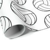 Volleyball-Muster drucken CUSTOM HINTERGRUND FARBE Geschenkpapier (Rolleneckpunkt)