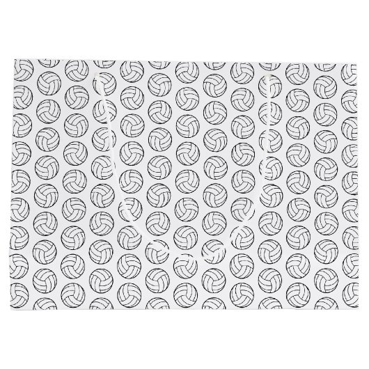 Volleyball-Muster drucken CUSTOM HINTERGRUND FARBE Große Geschenktüte (Rückseite)