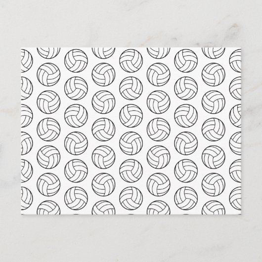 Volleyball-Muster drucken CUSTOM HINTERGRUNDFARBE Postkarte (Vorderseite)