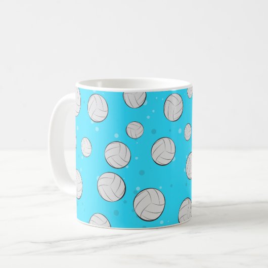 Volleyball-Muster Kaffeetasse (Vorderseite Links)