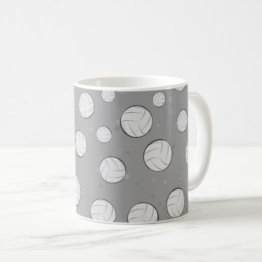 Volleyball-Muster Kaffeetasse (VorderseiteRechts)