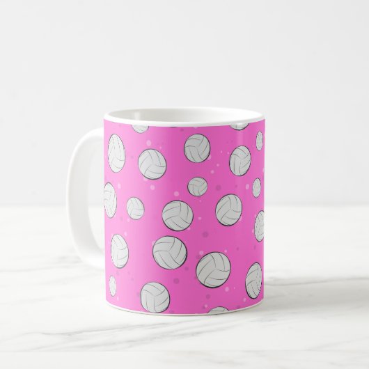 Volleyball-Muster Kaffeetasse (Vorderseite Links)