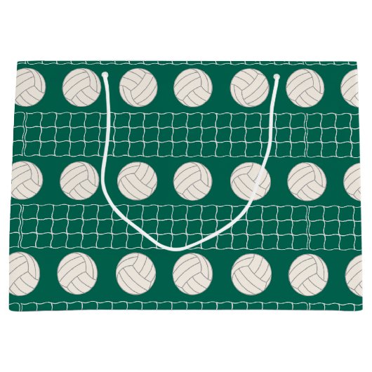 Volleyball Muster Partys große Geschenktasche Große Geschenktüte (Vorderseite)