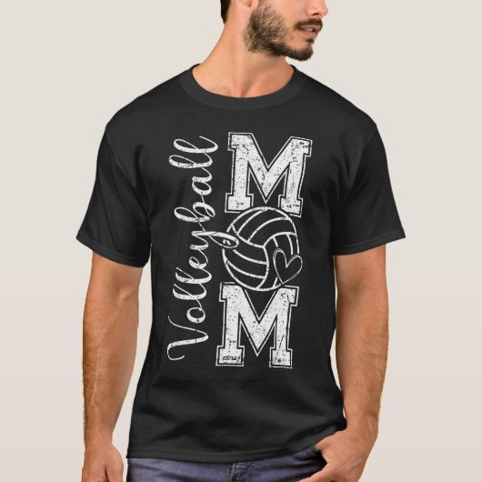 Volleyball-Mutter-Spieltag-Vibes Muttertag T-Shirt (Vorderseite)