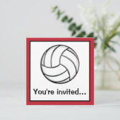 Volleyball Nach-Spiel Party Einladung (Stehend Vorderseite)