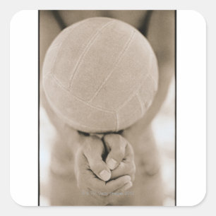 Volleyball-Nahaufnahme Quadratischer Aufkleber