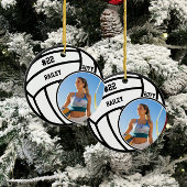 Volleyball Name Jersey Nummer Foto Keepake Keramik Ornament