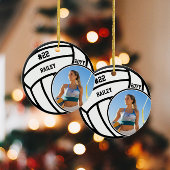 Volleyball Name Jersey Nummer Foto Keepake Keramik Ornament
