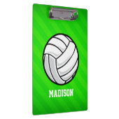 Volleyball; Neon Green Strips Klemmbrett (Rechts)