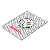 Volleyball Net Benutzerdefiniert Spielername Numme Notizblock (Linke Seite)
