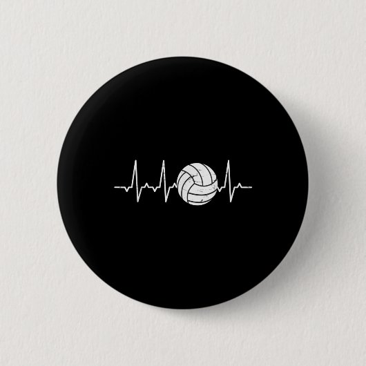 Volleyball Niedlicher Spaß Button (Vorderseite)