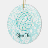 Volleyball; Niedliches aquamarines Keramik Ornament (Links)