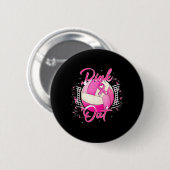 Volleyball nk Out Brustkrebsbewusstsein nk Button (Vorne & Hinten)