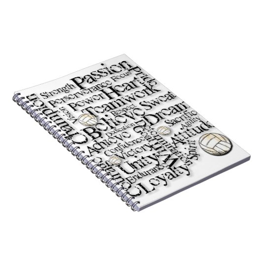 Volleyball-Notizbuch Notizblock (Rechte Seite)