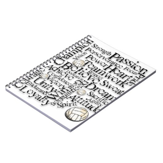 Volleyball-Notizbuch Notizblock (Linke Seite)