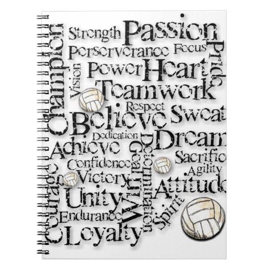 Volleyball-Notizbuch Notizblock (Vorderseite)