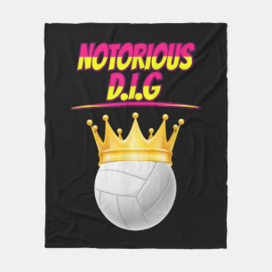 Volleyball Notorious Dig Fun Zitat sarkastisch Fleecedecke