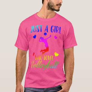 Volleyball Nur Ein Mädchen Das Volleyball Liebt T-Shirt