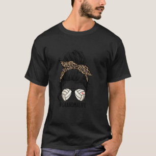 Volleyball Oma Life Messy Bun Funny Oma Mo T-Shirt
