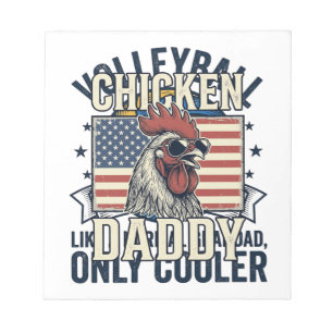 Volleyball Opa Vintage Lustiges Shirt Design_1 Notizblock