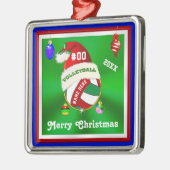 Volleyball-Ornamente Personalisiert, Name, Nummer Ornament Aus Metall (Links)