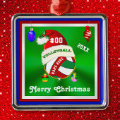 Volleyball-Ornamente Personalisiert, Name, Nummer Ornament Aus Metall