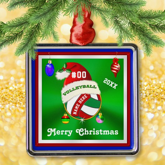 Volleyball-Ornamente Personalisiert, Name, Nummer Ornament Aus Metall