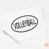 Volleyball Oval Design Rechteckiger Aufkleber (Umschlag)