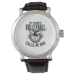 Volleyball Papa Mein Lieblingsspieler nennt mich P Armbanduhr
