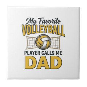 Volleyball Papa Mein Lieblingsspieler nennt mich P Fliese