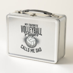 Volleyball Papa Mein Lieblingsspieler nennt mich P Metall Brotdose